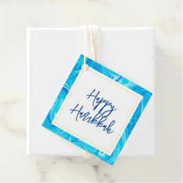 Etiquetas Para Lembrancinhas Elegante Marbelized Paint HAPPY HANUKKAH