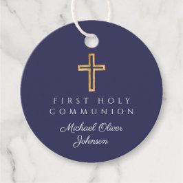 Etiquetas Para Lembrancinhas Elegante Marinho Blue Cross - Primeira ronda de co