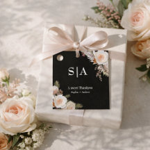 elegante negro floral | Obrigado Terracotta Weddin