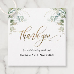 Etiquetas Para Lembrancinhas Elegante Obrigado Eucalyptus Greenery Favor