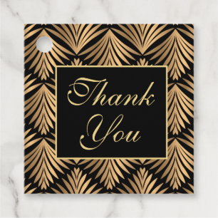 Etiquetas Para Lembrancinhas Elegante Obrigado Floral Art Deco Gatsby Casamento