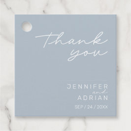 Etiquetas Para Lembrancinhas Elegante Pastel Blue Minimal Obrigado Casamento