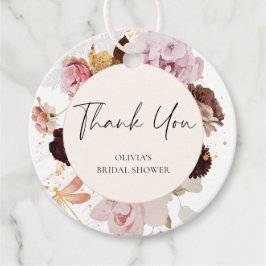 Etiquetas Para Lembrancinhas Elegante Rosa Floral Bridal Shower Agradecimento