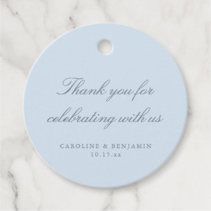 Etiquetas Para Lembrancinhas Elegante Script Azul Casamento Agradecimento Perso