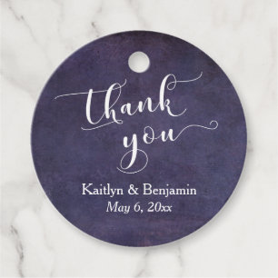 Etiquetas Para Lembrancinhas Elegante Script Dark Purple Texture Obrigado