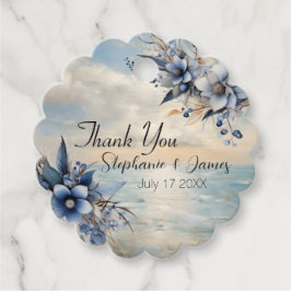 Etiquetas Para Lembrancinhas Elegante Sutil Sunset e Floral Weding Obrigado