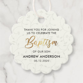 Etiquetas Para Lembrancinhas Elegante Vintage Baptism Obrigado