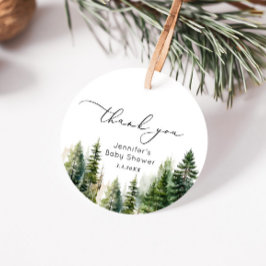 Etiquetas Para Lembrancinhas Elegantes árvores de pinheiro da floresta infantil