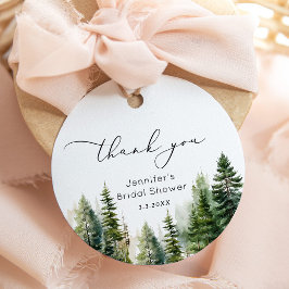 Etiquetas Para Lembrancinhas Elegantes árvores de pinheiro da floresta noiva ob