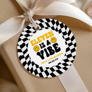 Etiquetas Para Lembrancinhas Eleven Is A Vibe Retro Festa de Aniversário de 11 