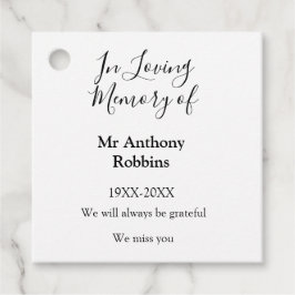 Etiquetas Para Lembrancinhas Em Adorar a memória do nome da memória funerária