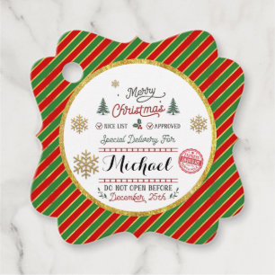 Etiquetas Para Lembrancinhas Entrega Especial Personalizada do Papai Noel do Po