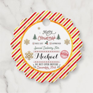 Etiquetas Para Lembrancinhas Entrega Especial Personalizada do Papai Noel do Po