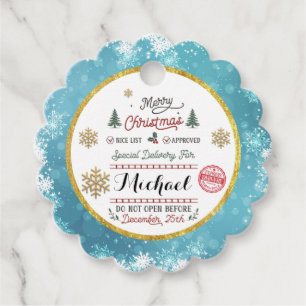 Etiquetas Para Lembrancinhas Entrega Especial Personalizada do Papai Noel do Po