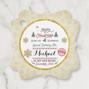 Etiquetas Para Lembrancinhas Entrega Especial Personalizada do Papai Noel do Po