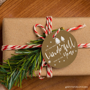 Etiquetas Para Lembrancinhas Época Mais Maravilhosa do Ano Kraft Natal