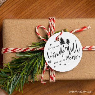Etiquetas Para Lembrancinhas Época Mais Maravilhosa do Ano Natal Preto