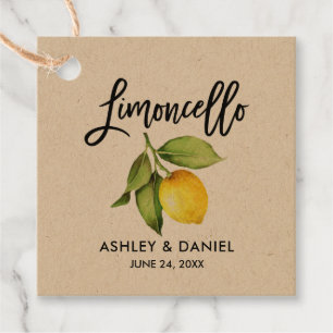 Etiquetas Para Lembrancinhas Escova Limão Casamento Limoncello Kraft