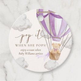 Etiquetas Para Lembrancinhas Esperar Teddy Bear Lilly Pop Quando Ela Pop