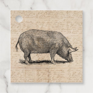 Etiquetas Para Lembrancinhas Estilo de Papel de Script de Arte Antiquada de Ilu