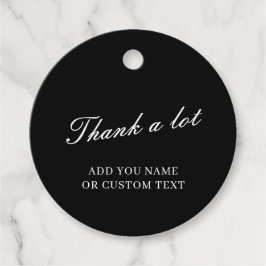 Etiquetas Para Lembrancinhas Estilo Preto Agradecer Você Design de Tipografia