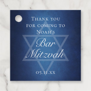 Etiquetas Para Lembrancinhas Estrela Azul Moderna do Bar Formal Partido Mitzvah