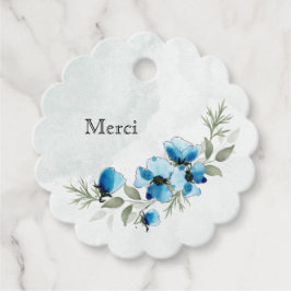Etiquetas Para Lembrancinhas Etiquette "Fleurs bleues"