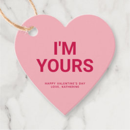 Etiquetas Para Lembrancinhas Eu sou seu Dia de os namorados de cor rosa, fofo c