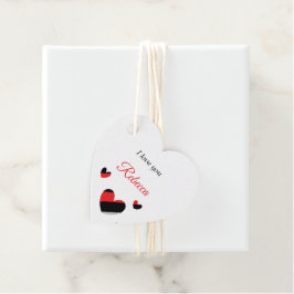 Etiquetas Para Lembrancinhas Eu te amo corações coloridos brancos