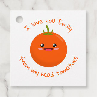 Etiquetas Para Lembrancinhas Eu Te Amo Da Minha Cabeça Tomates Engraçados