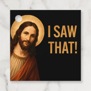 Etiquetas Para Lembrancinhas Eu Vi Essa Citação Cristã Engraçada De Jesus