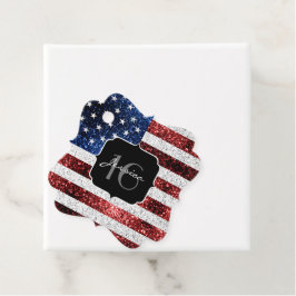 Etiquetas Para Lembrancinhas EUA bandeira vermelho azul brilho brilho branco do