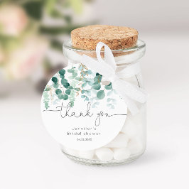 Etiquetas Para Lembrancinhas Eucalipto folhagem elegante noiva obrigada