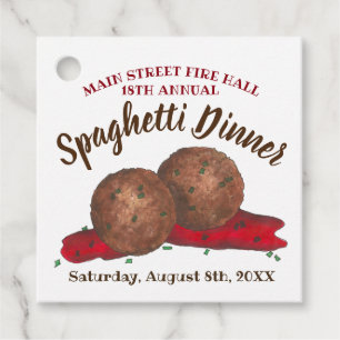 Etiquetas Para Lembrancinhas Evento de Caridade do Janto Meatball Italiano Spag