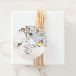 Etiquetas Para Lembrancinhas Evergreen Baby está frio fora do chá de fraldas