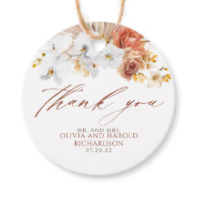 Exótico Terracota Floral Elegante Boho Obrigado