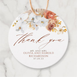 Etiquetas Para Lembrancinhas Exótico Terracota Floral Elegante Boho Obrigado