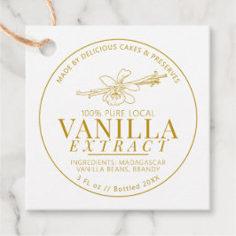 Etiquetas Para Lembrancinhas Extrato de baunilha de feijão estampado produto am