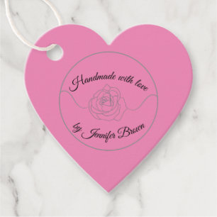 Etiquetas Para Lembrancinhas Fabricado à mão com o produto MOTIF Love Rosa ou E