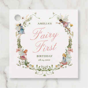 Etiquetas Para Lembrancinhas Fairy First Vintage Floral Birthday