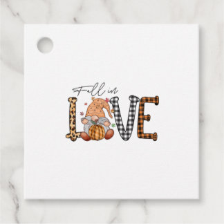 Etiquetas Para Lembrancinhas Fall In Love Gnome Fall Autumn Design