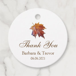 Etiquetas Para Lembrancinhas Fall In Love Watercolor Leaf Wedding Thank You