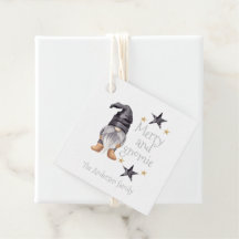 Farmhouse Winter Watercolor Gnome para o Natal