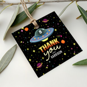 Etiquetas Para Lembrancinhas Favor de Aniversário Meninos Neon Espaço Exterior