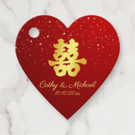 Etiquetas Para Lembrancinhas Favor de casamento chinês vermelho floco de neve d