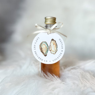 Etiquetas Para Lembrancinhas Favor de Casamento de Ostras de Aquarelas Costeira