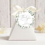 Etiquetas Para Lembrancinhas Favor de casamento em verde empoeirado com flores<br><div class="desc">O design apresenta um buquê de verde aquarelado, eucalipto, sálvia e anêmonas desenhadas à mão especialmente para a Coleção de Convites de Casamento «Evergreen Garden». Para alterar seus nomes, local e data do casamento e outros detalhes, clique em «Personalizar». Veja o link da coleção nesta página para ver todos os...</div>