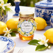 Favor de Chuveirinho de Bebê Limão da Costa Amalfi