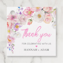 Favor Eloise Rosa Floral Obrigado