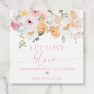 Etiquetas Para Lembrancinhas Favor Floral Millie Deixe o Amor Florescer
